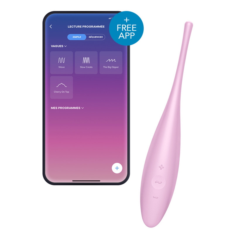 Satisfyer Stimulateur connecté Twirling Joy Satisfyer 17cm Rose